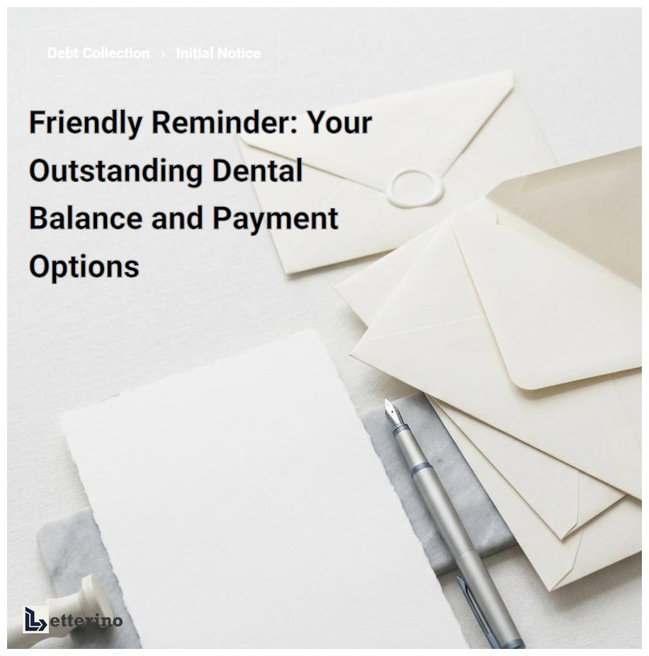 Friendly Reminder: Your Outstanding Dental Balance and Payment Options