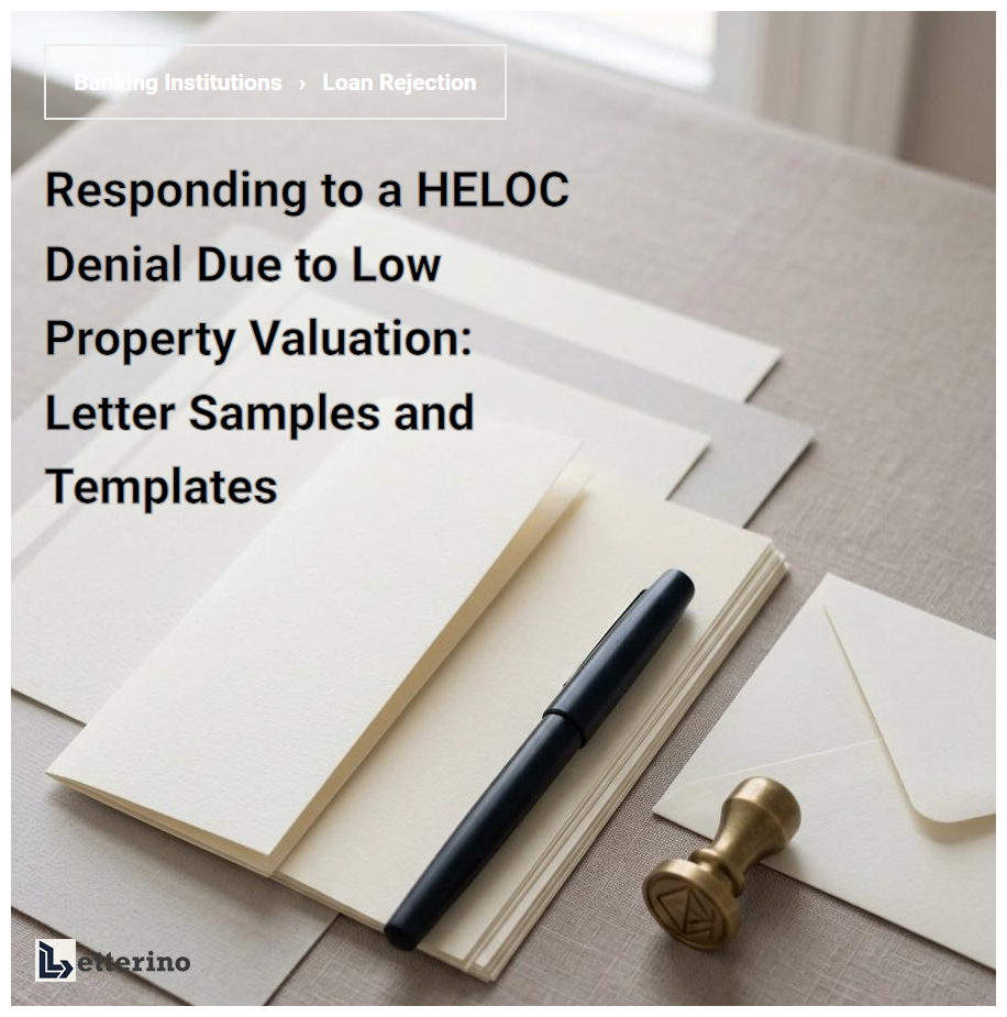 Responding to a HELOC Denial Due to Low Property Valuation: Letter Samples and Templates
