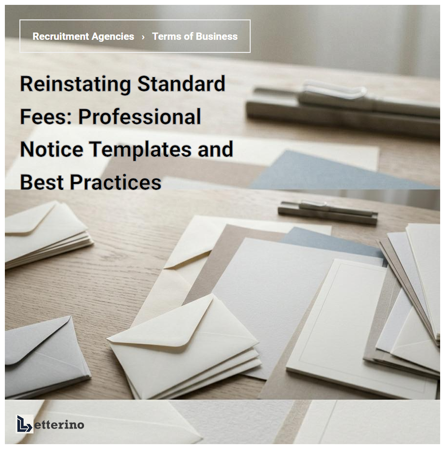 Reinstating Standard Fees: Professional Notice Templates and Best Practices