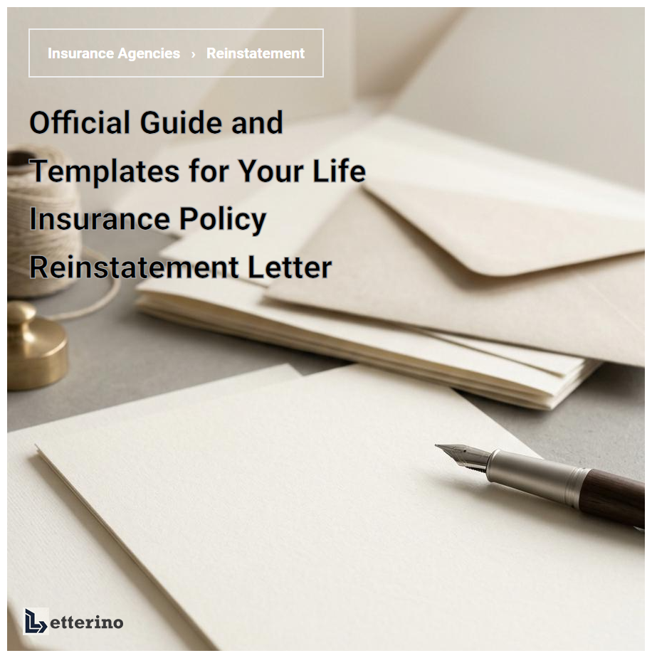 Official Guide and Templates for Your Life Insurance Policy Reinstatement Letter