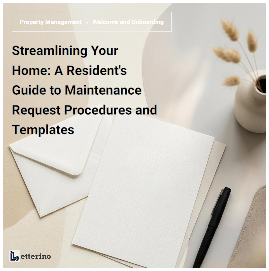 Streamlining Your Home: A Resident's Guide to Maintenance Request Procedures and Templates