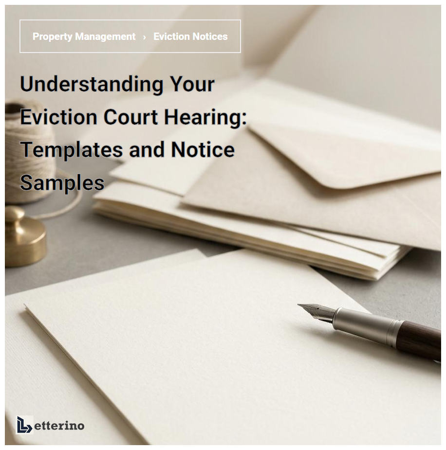 Understanding Your Eviction Court Hearing: Templates and Notice Samples
