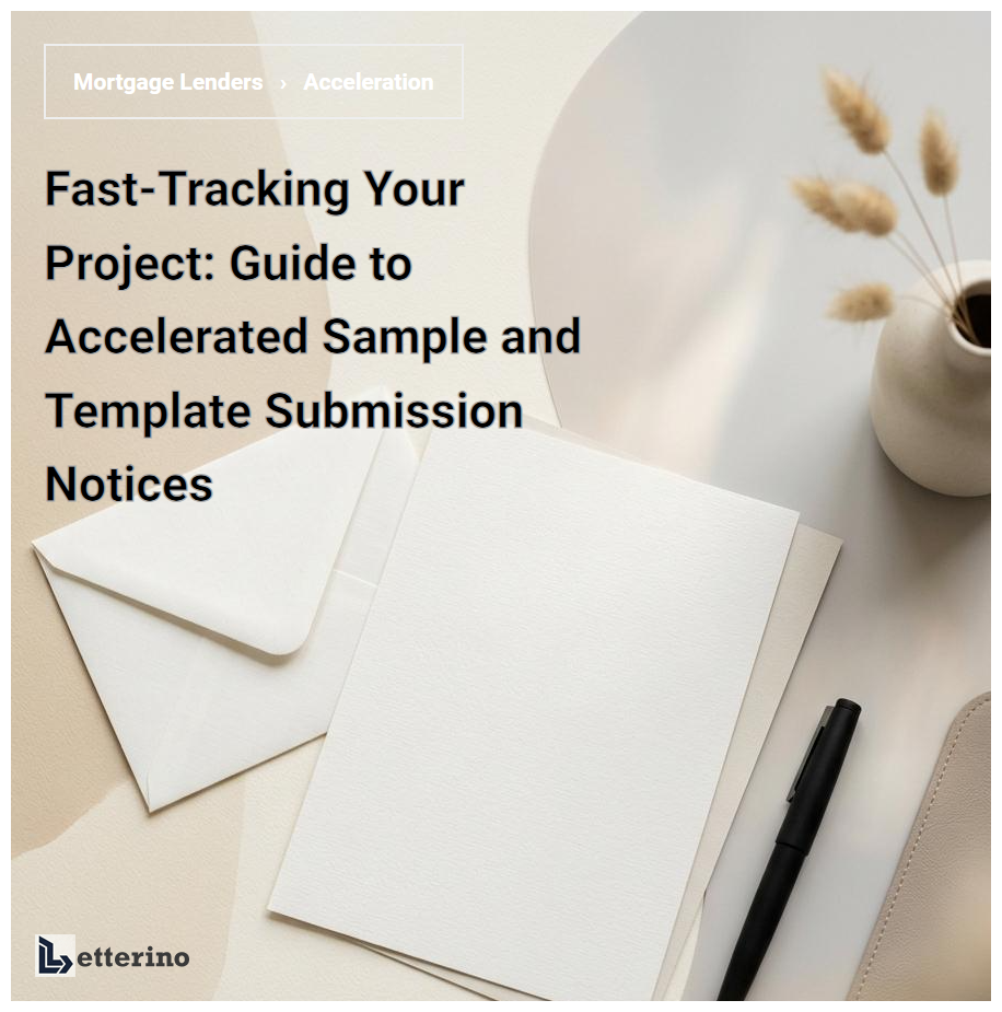 Fast-Tracking Your Project: Guide to Accelerated Sample and Template Submission Notices