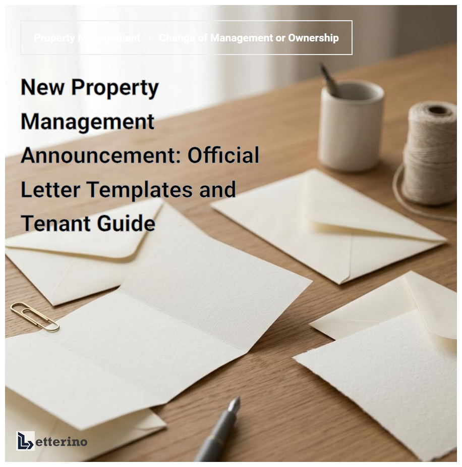 New Property Management Announcement: Official Letter Templates and Tenant Guide