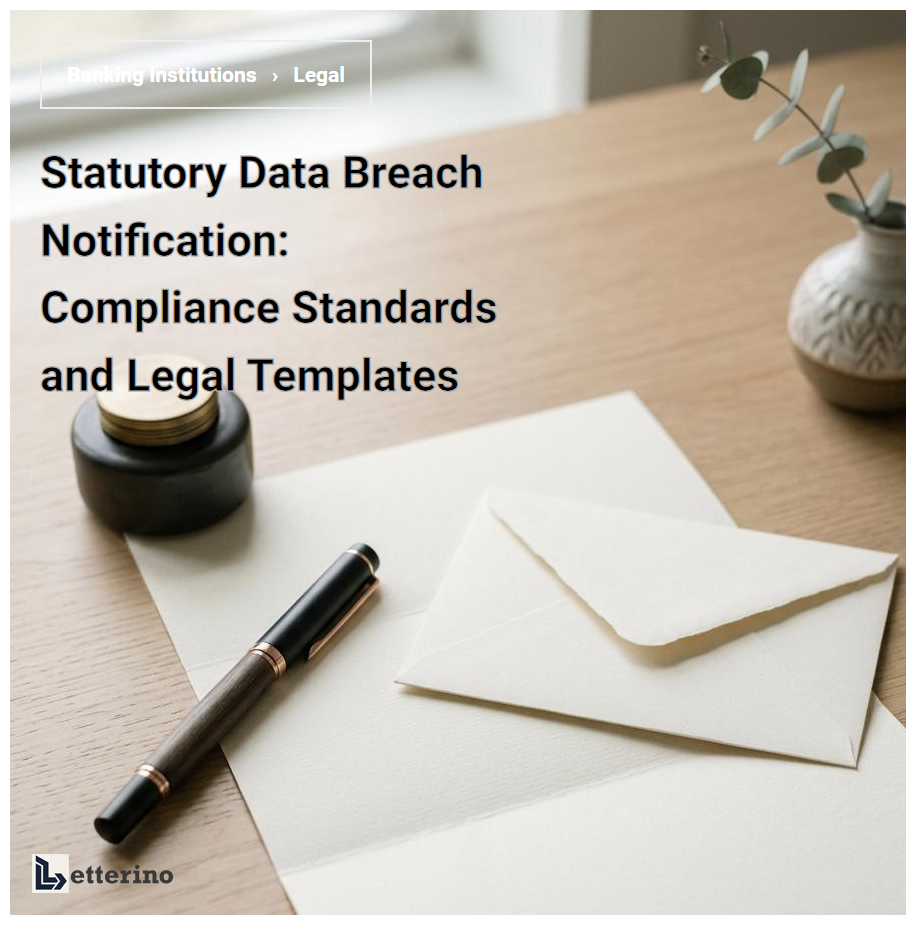 Statutory Data Breach Notification: Compliance Standards and Legal Templates
