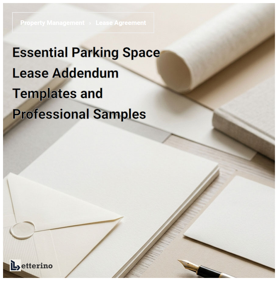 Essential Parking Space Lease Addendum Templates and Professional Samples