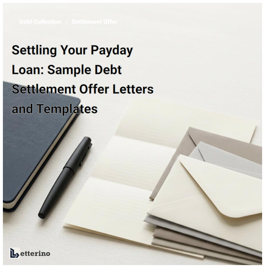 Settling Your Payday Loan: Sample Debt Settlement Offer Letters and Templates
