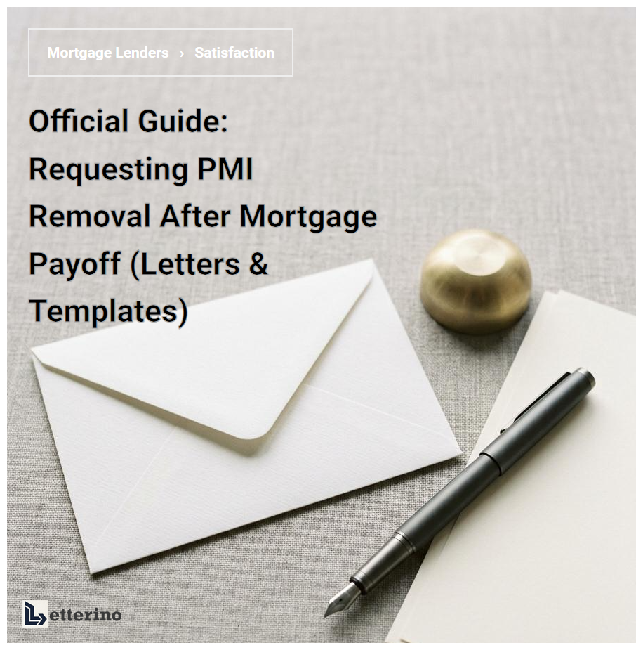 Official Guide: Requesting PMI Removal After Mortgage Payoff (Letters & Templates)