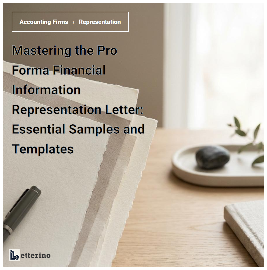 Mastering the Pro Forma Financial Information Representation Letter: Essential Samples and Templates