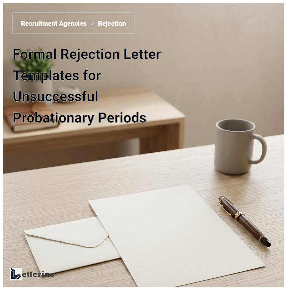 Formal Rejection Letter Templates for Unsuccessful Probationary Periods