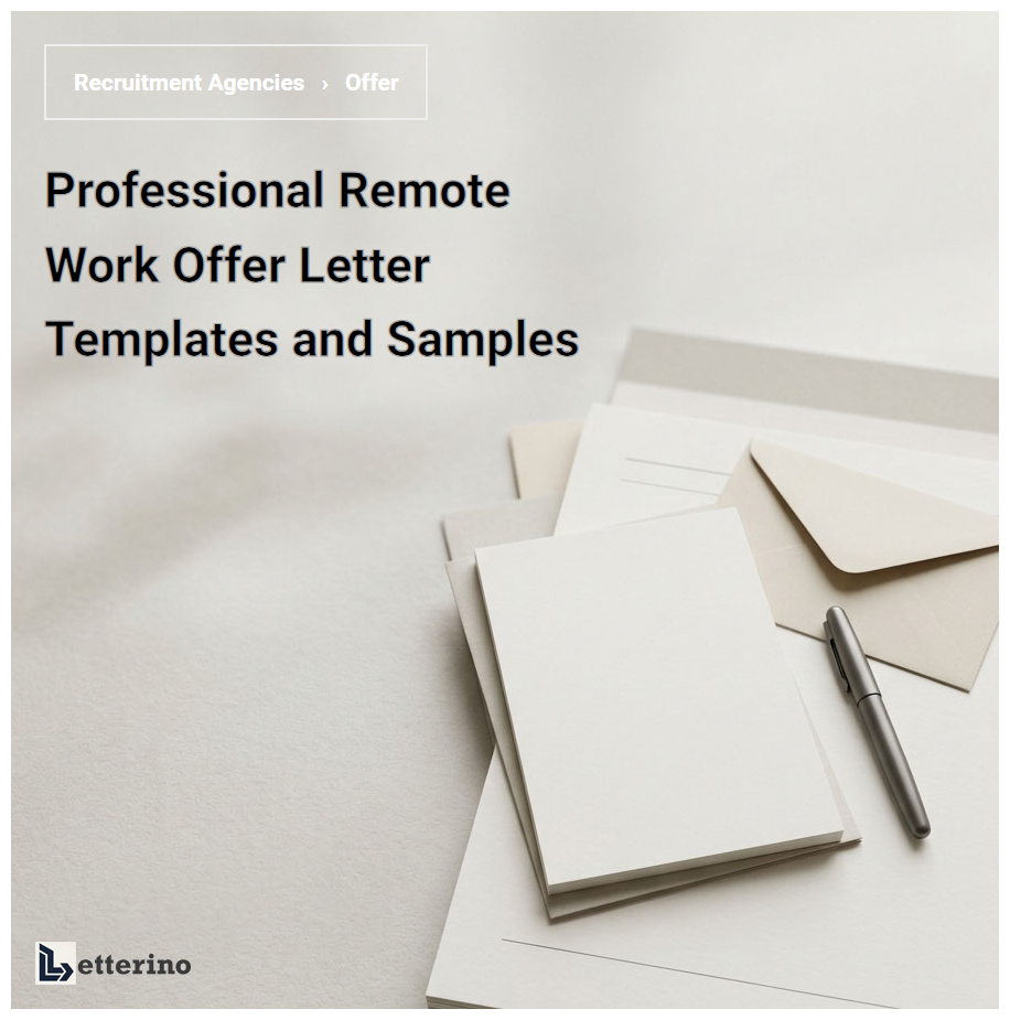 Professional Remote Work Offer Letter Templates and Samples