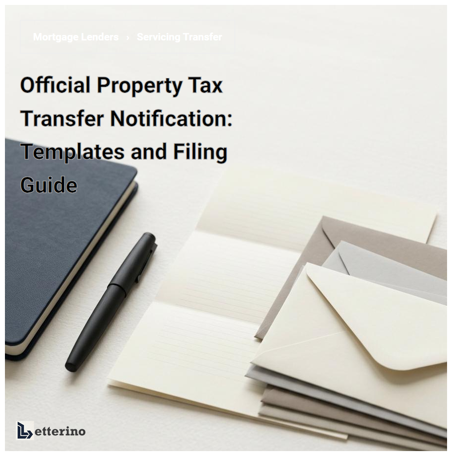 Official Property Tax Transfer Notification: Templates and Filing Guide