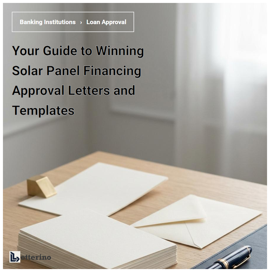 Your Guide to Winning Solar Panel Financing Approval Letters and Templates