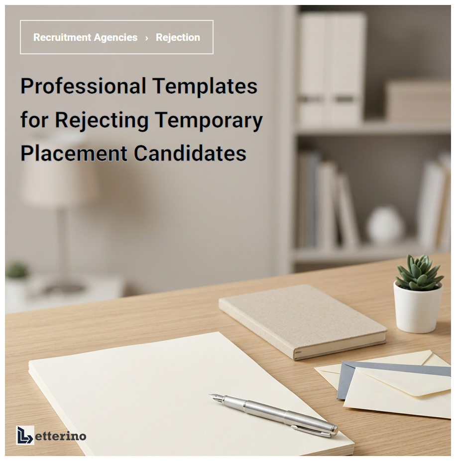 Professional Templates for Rejecting Temporary Placement Candidates