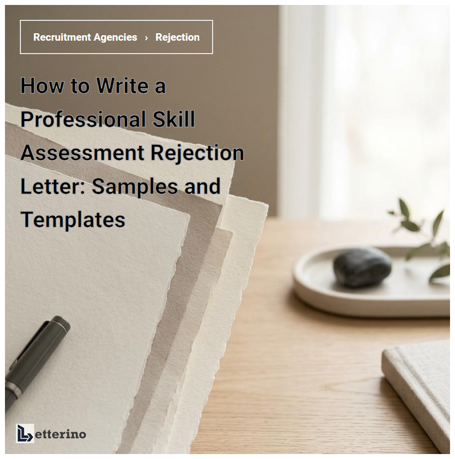 How to Write a Professional Skill Assessment Rejection Letter: Samples and Templates