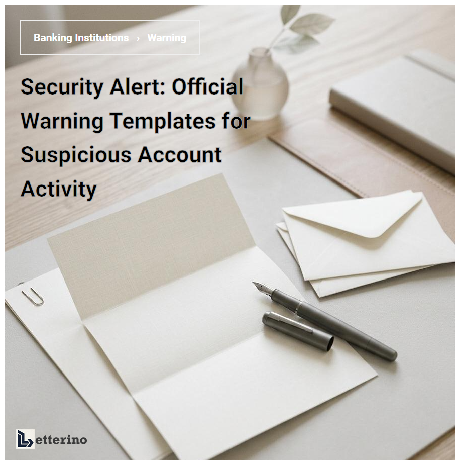 Security Alert: Official Warning Templates for Suspicious Account Activity