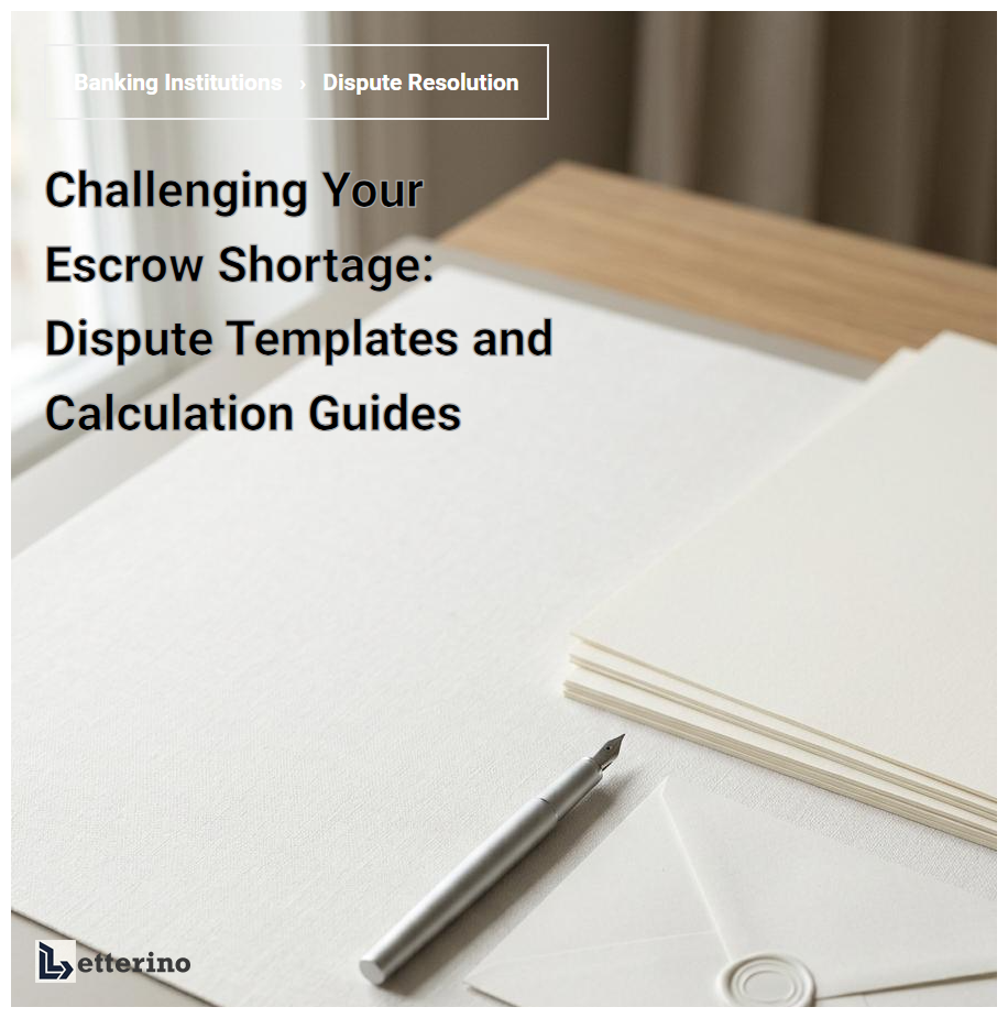 Challenging Your Escrow Shortage: Dispute Templates and Calculation Guides