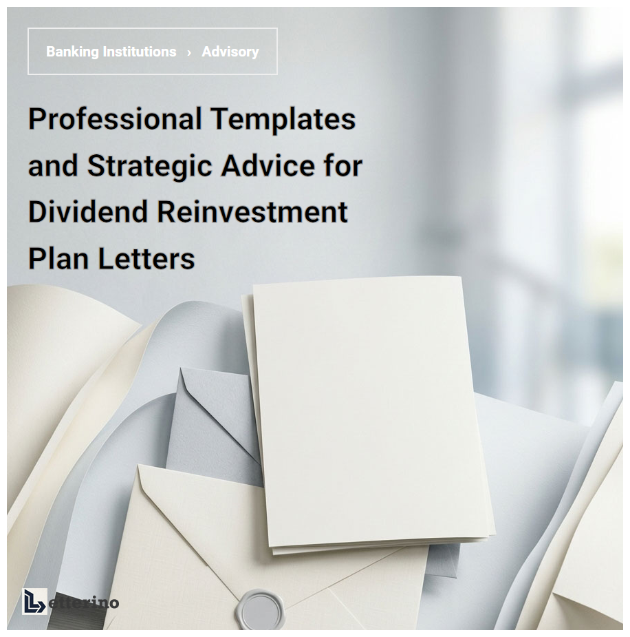 Professional Templates and Strategic Advice for Dividend Reinvestment Plan Letters