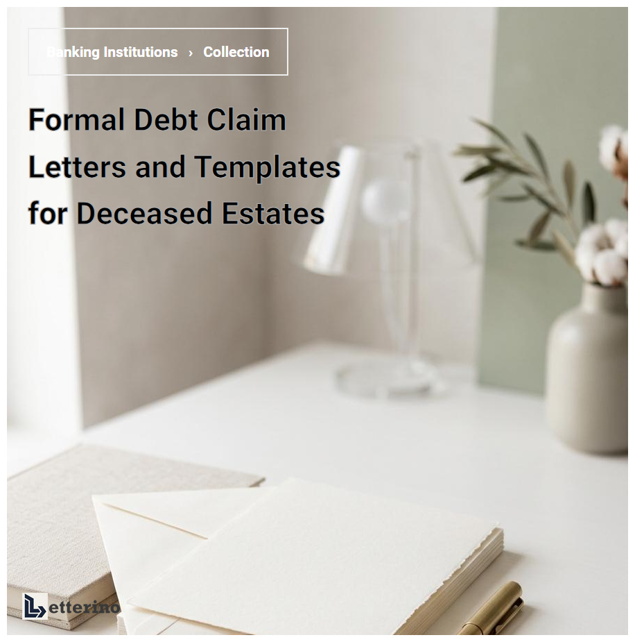 Formal Debt Claim Letters and Templates for Deceased Estates