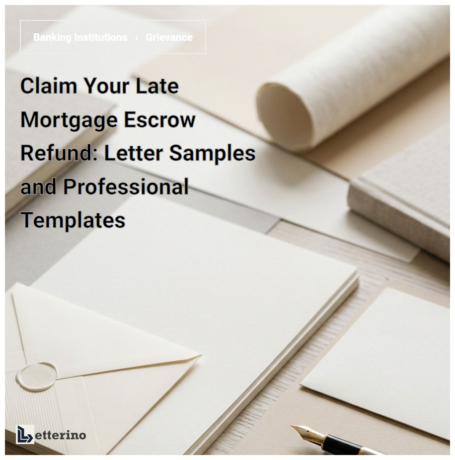Claim Your Late Mortgage Escrow Refund: Letter Samples and Professional Templates