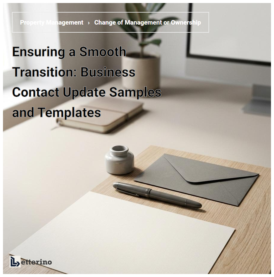 Ensuring a Smooth Transition: Business Contact Update Samples and Templates