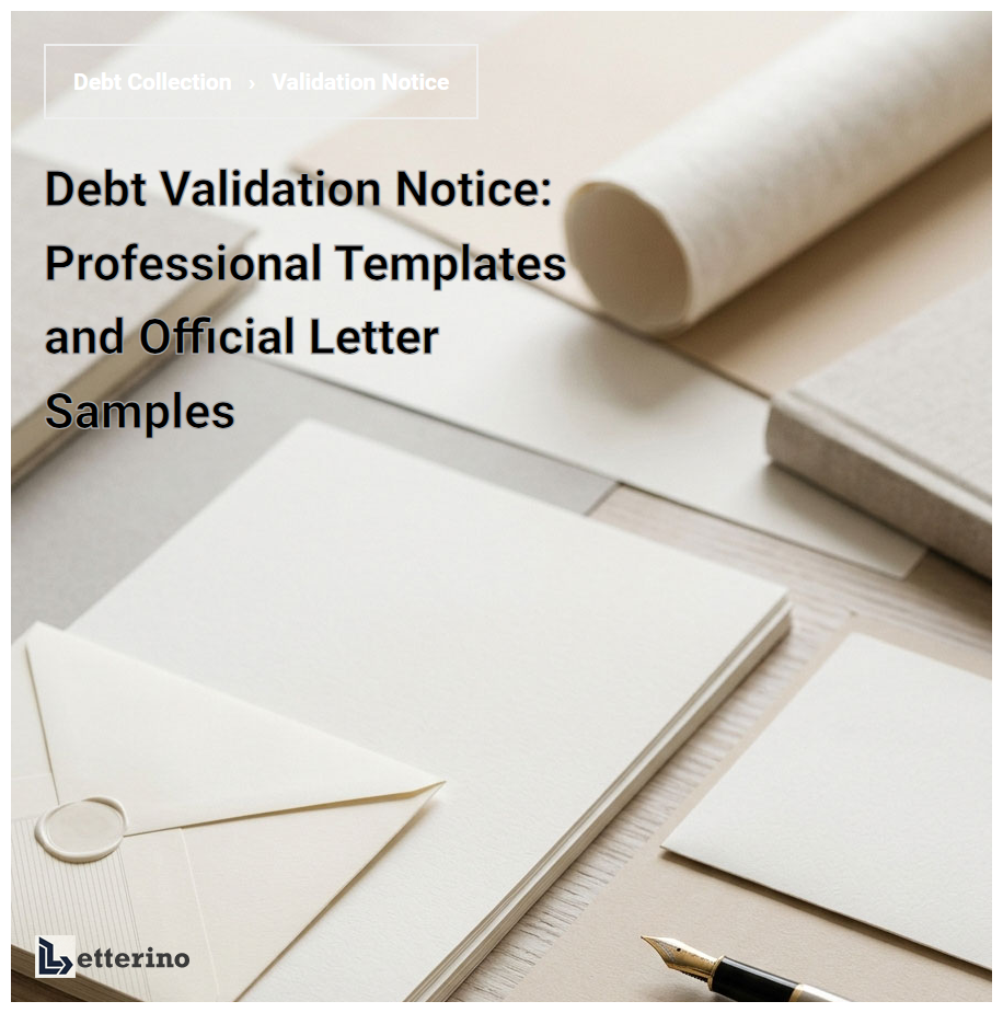 Debt Validation Notice: Professional Templates and Official Letter Samples