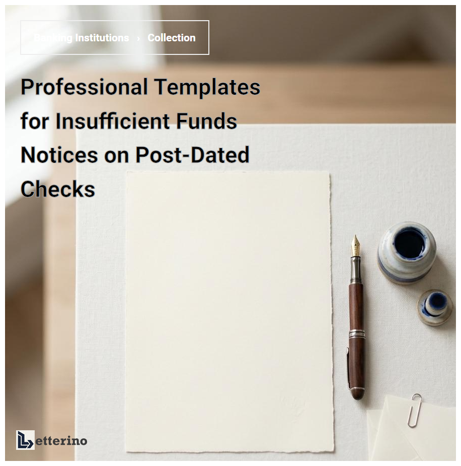 Professional Templates for Insufficient Funds Notices on Post-Dated Checks