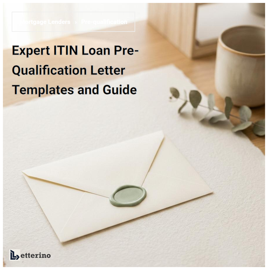 Expert ITIN Loan Pre-Qualification Letter Templates and Guide