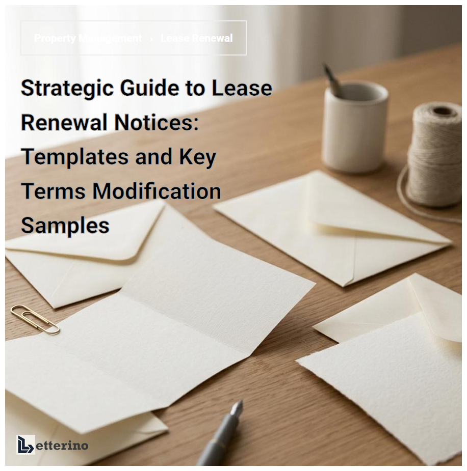 Strategic Guide to Lease Renewal Notices: Templates and Key Terms Modification Samples