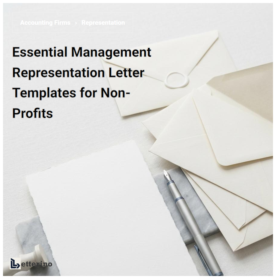 Essential Management Representation Letter Templates for Non-Profits