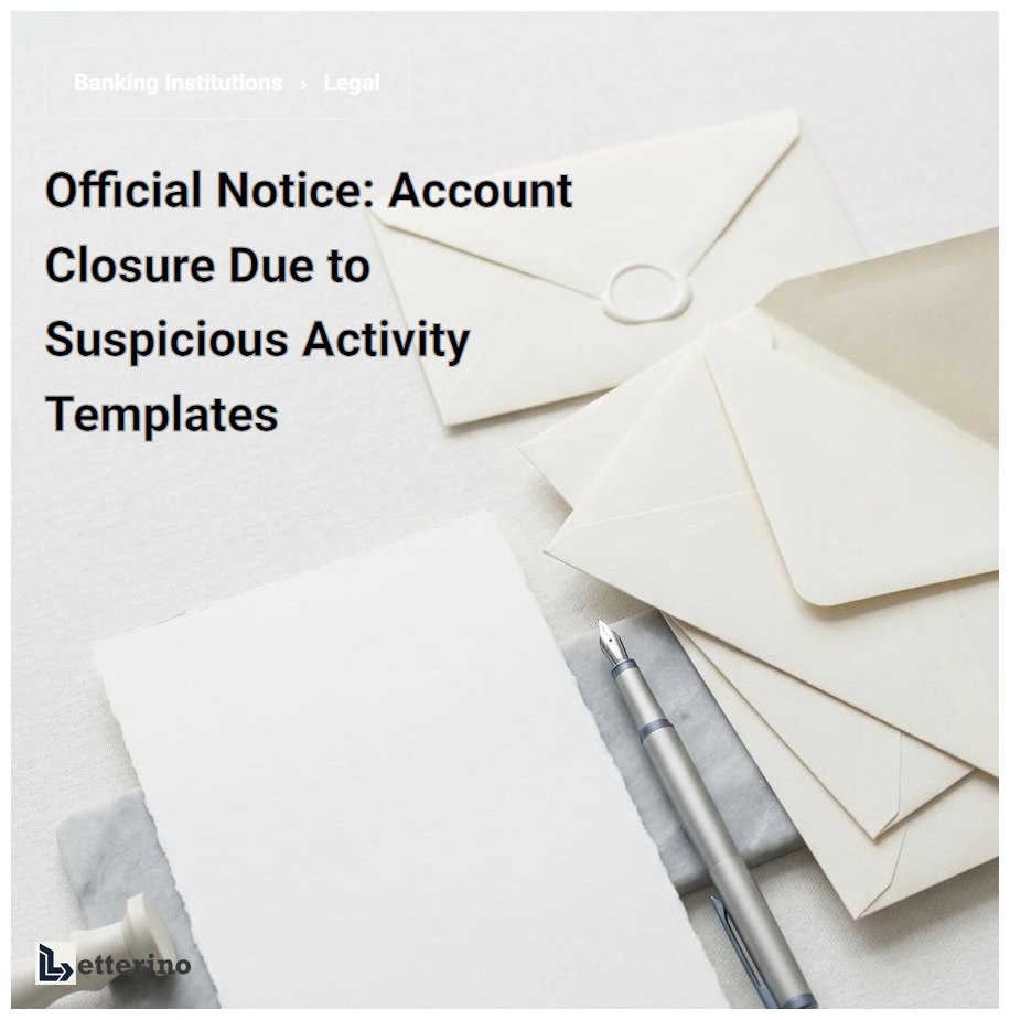 Official Notice: Account Closure Due to Suspicious Activity Templates