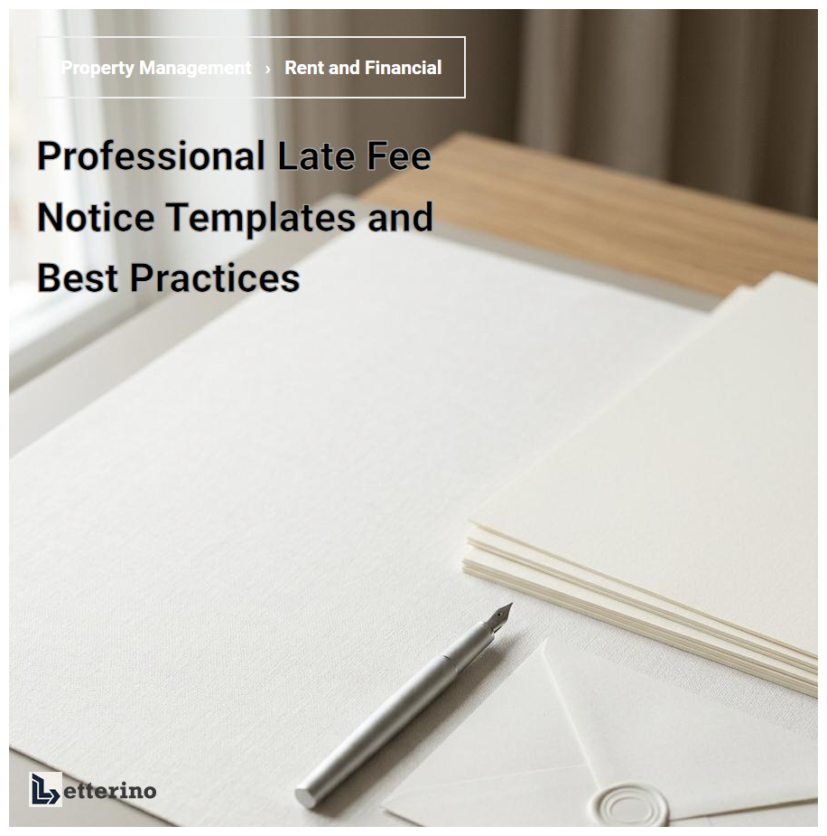 Professional Late Fee Notice Templates and Best Practices