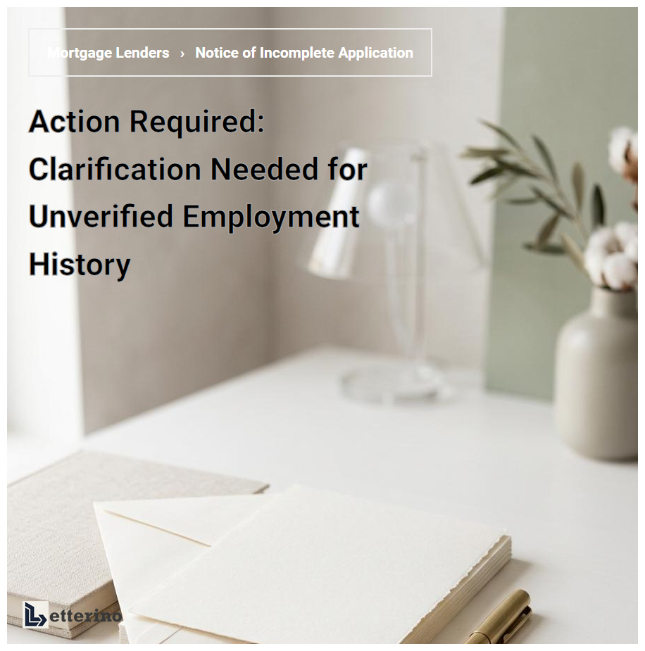 Action Required: Clarification Needed for Unverified Employment History