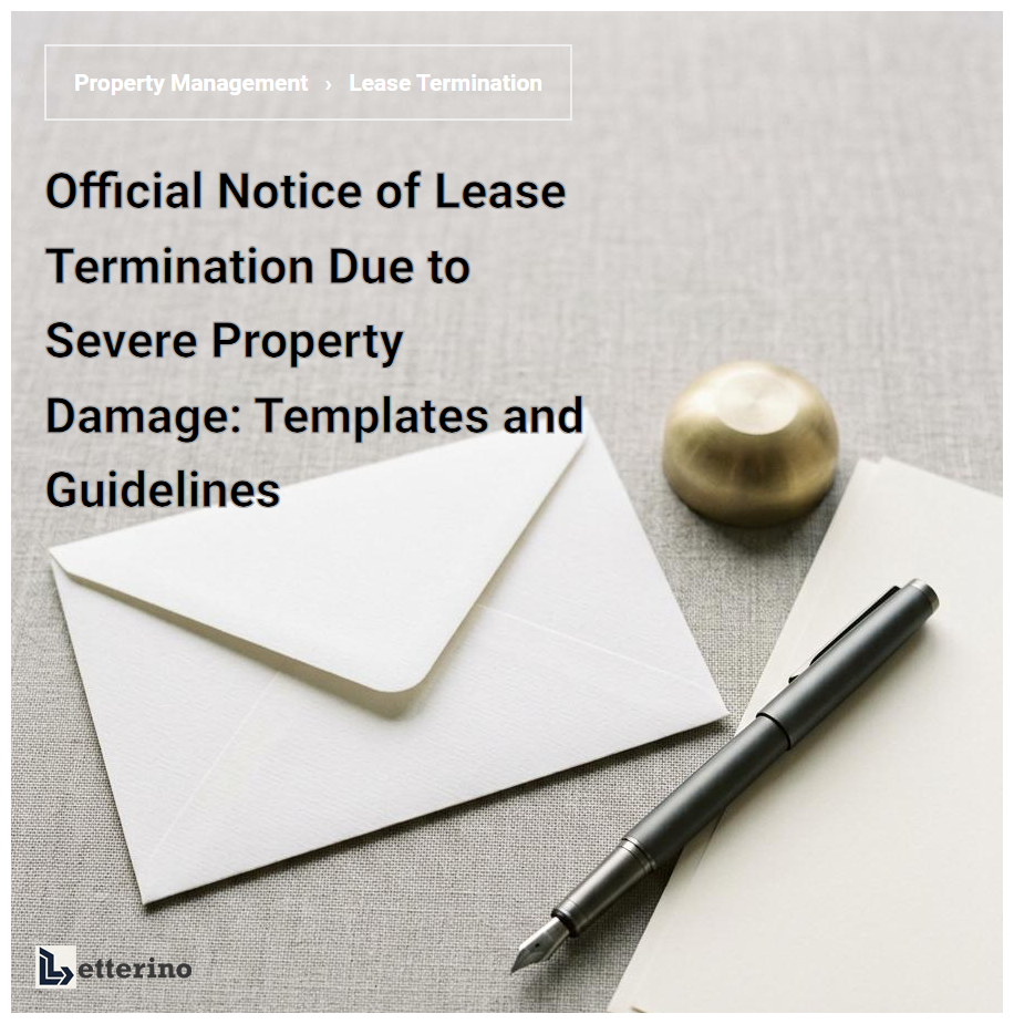 Official Notice of Lease Termination Due to Severe Property Damage: Templates and Guidelines