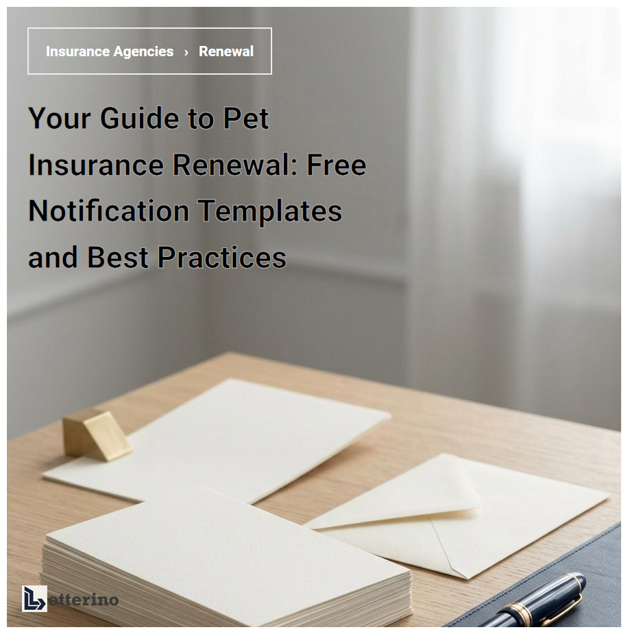 Your Guide to Pet Insurance Renewal: Free Notification Templates and Best Practices