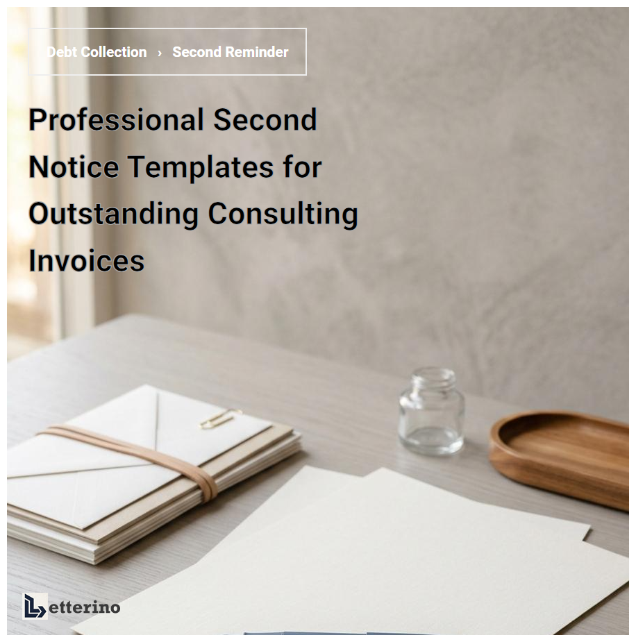 Professional Second Notice Templates for Outstanding Consulting Invoices