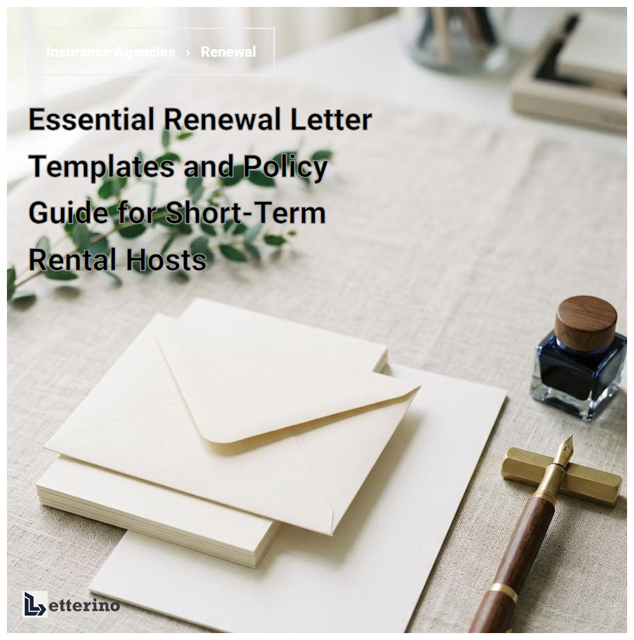 Essential Renewal Letter Templates and Policy Guide for Short-Term Rental Hosts