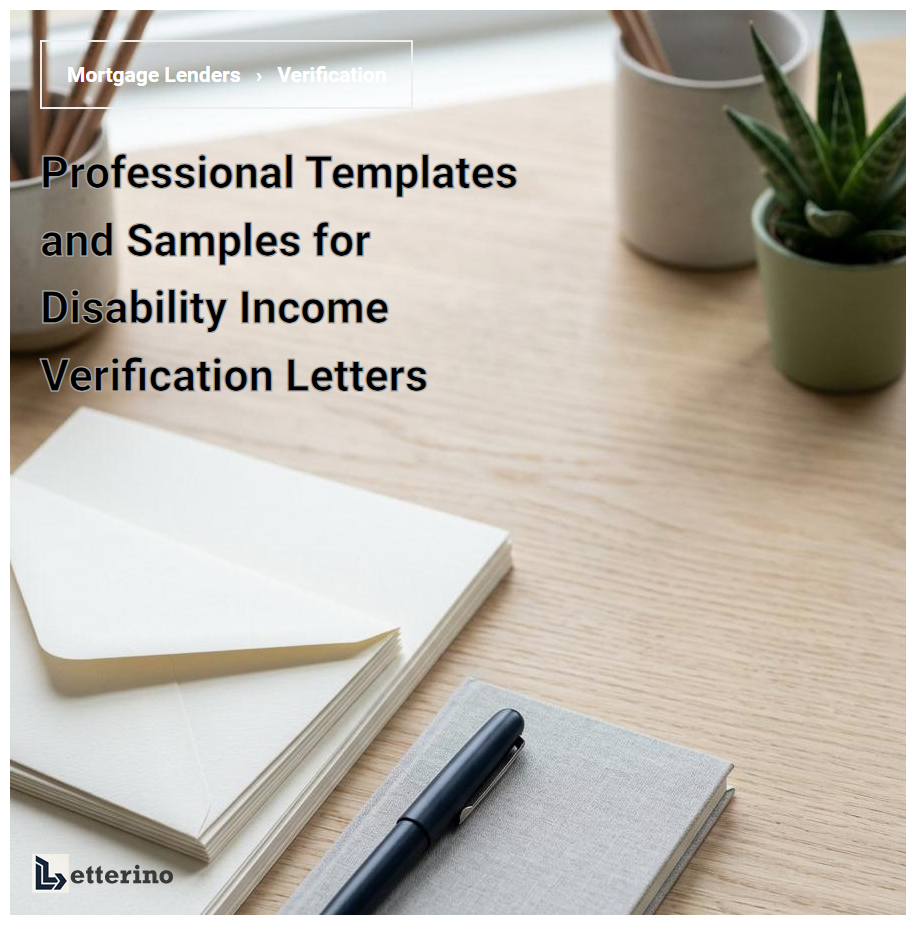 Professional Templates and Samples for Disability Income Verification Letters