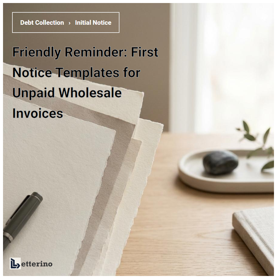 Friendly Reminder: First Notice Templates for Unpaid Wholesale Invoices