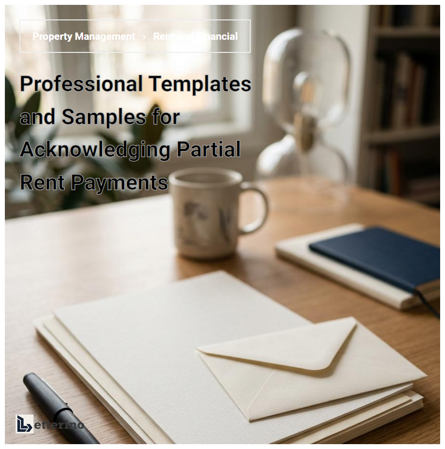 Professional Templates and Samples for Acknowledging Partial Rent Payments