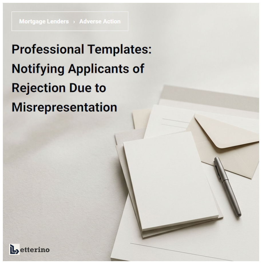 Professional Templates: Notifying Applicants of Rejection Due to Misrepresentation