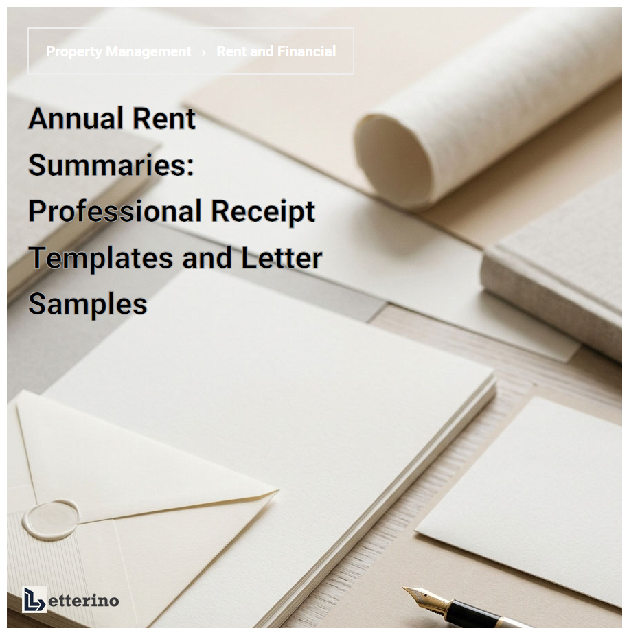 Annual Rent Summaries: Professional Receipt Templates and Letter Samples