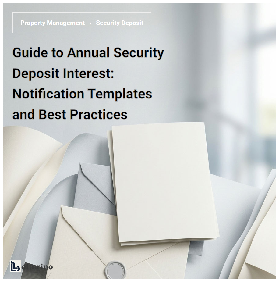 Guide to Annual Security Deposit Interest: Notification Templates and Best Practices