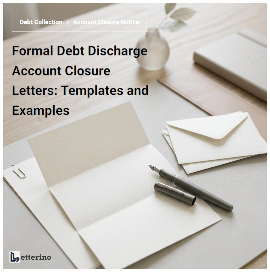 Formal Debt Discharge Account Closure Letters: Templates and Examples