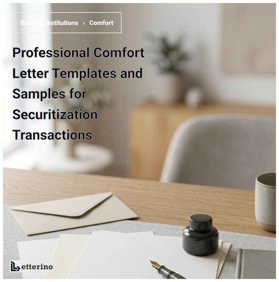 Professional Comfort Letter Templates and Samples for Securitization Transactions