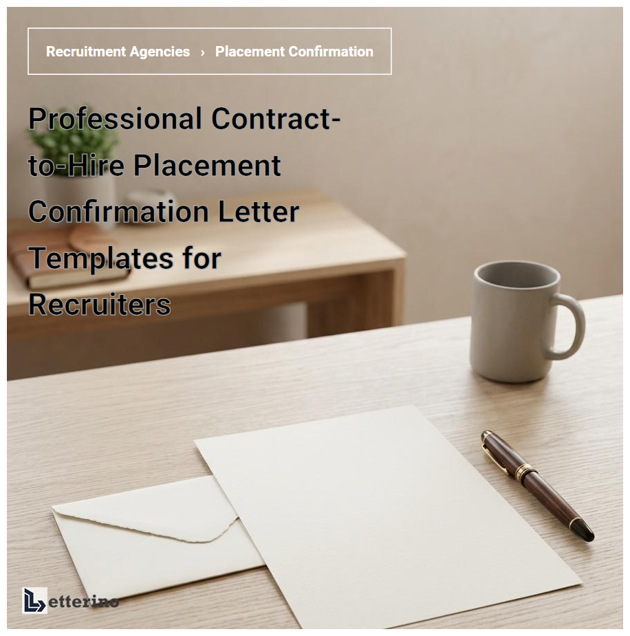 Professional Contract-to-Hire Placement Confirmation Letter Templates for Recruiters
