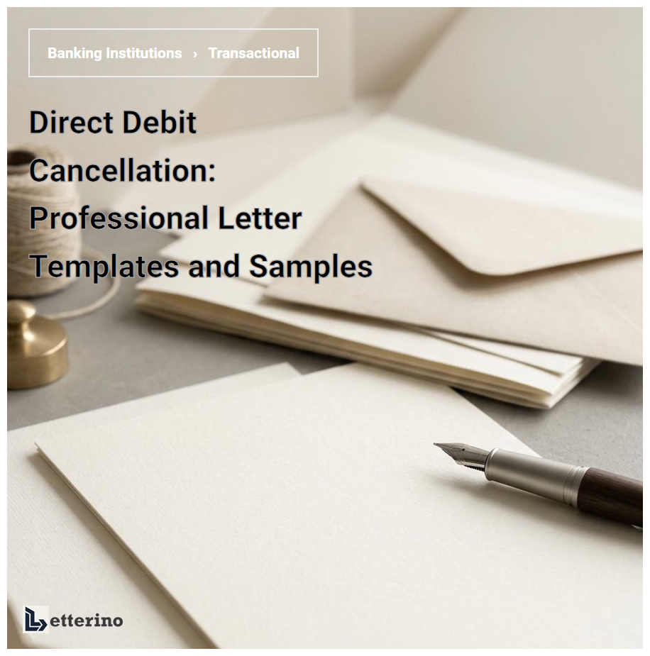 Direct Debit Cancellation: Professional Letter Templates and Samples