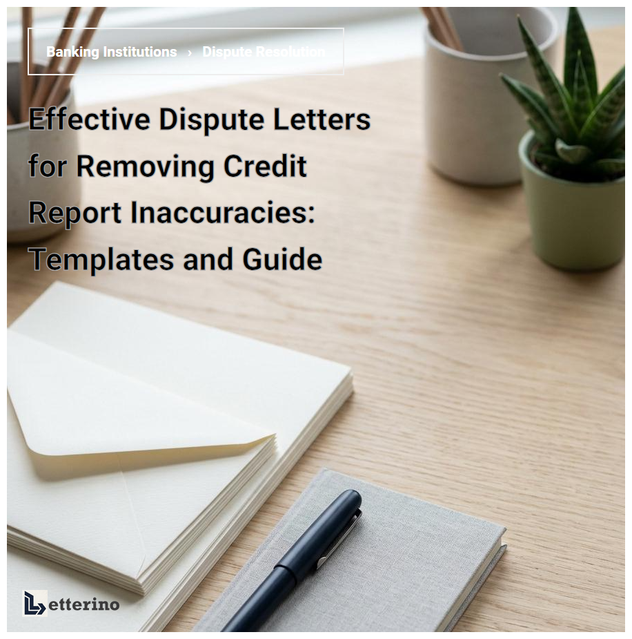 Effective Dispute Letters for Removing Credit Report Inaccuracies: Templates and Guide