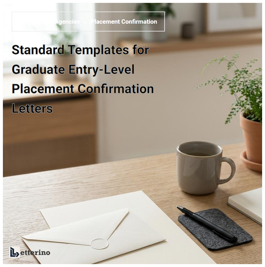 Standard Templates for Graduate Entry-Level Placement Confirmation Letters