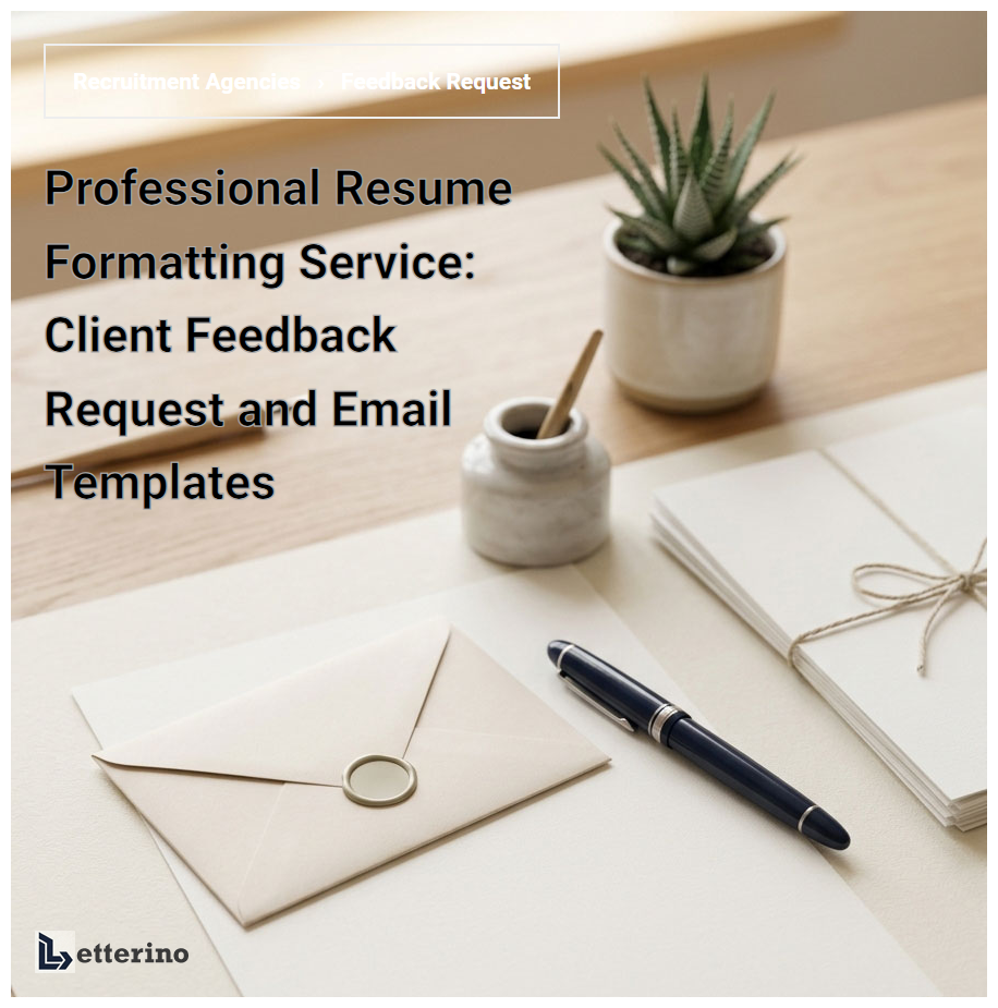 Professional Resume Formatting Service: Client Feedback Request and Email Templates